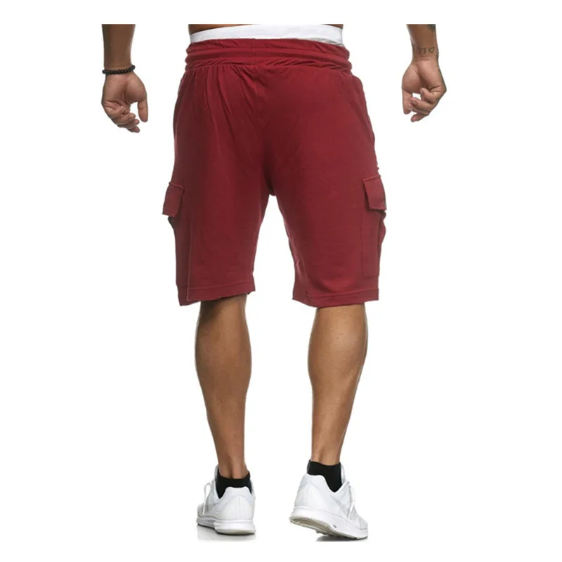 

Summer Cargo Shorts Men 2020 Casual Trunks Fitness Workout Beach Shorts Man Breathable Cotton Gym Short Trousers Stripe Shorts