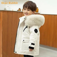 new children winter down jacket boy clothes thick warm hooded coat kids parka real fur teen clothing outerwear snowsuit 2 12 yrs