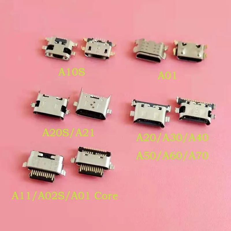 

100pcs USB Charging Connector Port For Samsung A10S A20 A30 A40 A50 A60 A70 A01 A11 A20S A21 A21S A30S A50S A51 A51S A70S A71