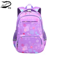 fengdong school bags for teenage girls student big satchel kids orthopedic backpack luminious book bag teen girl schoolbag gift