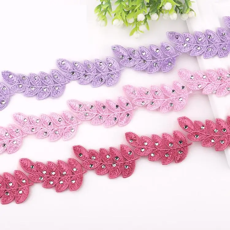 

20 ярдов, горячая буровая кружевная отделка, вышитая кружевная лента, «сделай сам», рукоделие и шитье, аксессуары для одежды, Высококачествен...