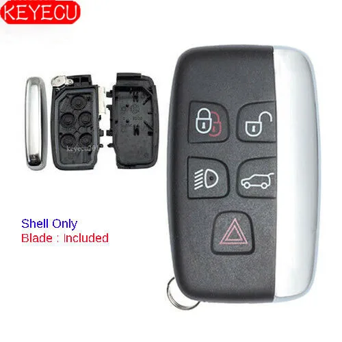 KEYECU Замена дистанционного ключа оболочки чехол Fob для 2014 2017 Jaguar F Type XE XF XJ XK|buttons