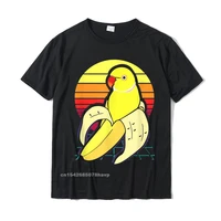 aesthetic vaporwave banana indian ringneck birb parrot t shirt tops tees graphic unique cotton mens tshirts unique