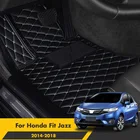 Автомобильные коврики для Honda Fit Jazz 2018 2017 2016 2015 2014 (5 сидений), интерьерные коврики, аксессуары, пользовательские накладки на ножки, коврики, чехлы