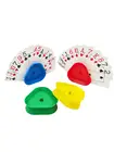 4pcss Playing Cards Holder Triangle Shaped Hands-Free Playing Card Holder Board Game Poker Seat Lazy Poker Base for Party game