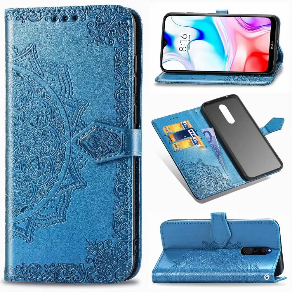 Флип чехол для телефона кожаный Xiaomi Redmi 8 6 6A 5 Plus 4A 4X Note 5A 4 7 Pro 8T 3S Go Mi A3 9T 9 Lite 8A 7A