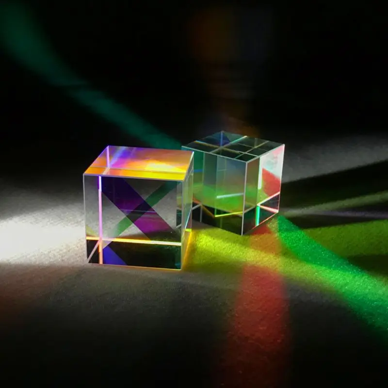 Призма комбинированный куб 6 сторонняя оптическая RGB стеклянная линза квадратная