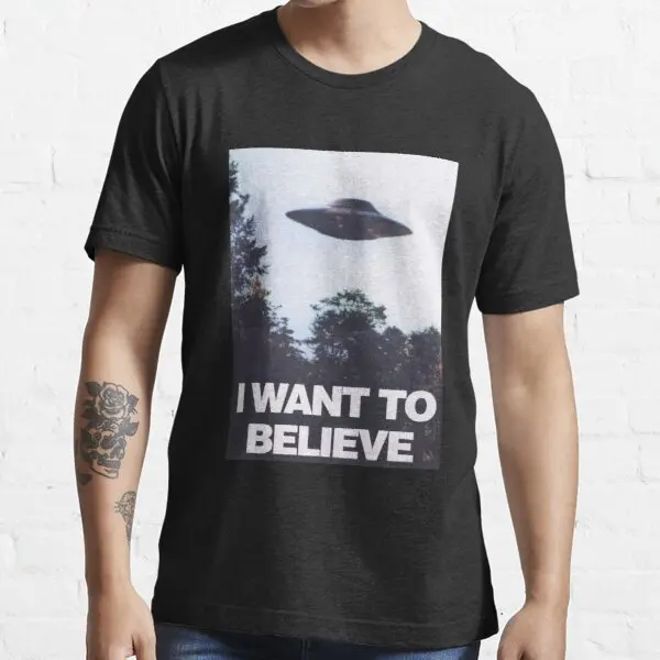 Забавная Летняя мужская футболка The X файлы I Want To Believe с принтом выборов