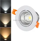 Dimmable светодиодный COB встраиваемый светильник 3 Вт 5 Вт 7 Вт 12 Вт 15 Вт 18 Вт круглый белый светодиодный потолочный точечный светильник