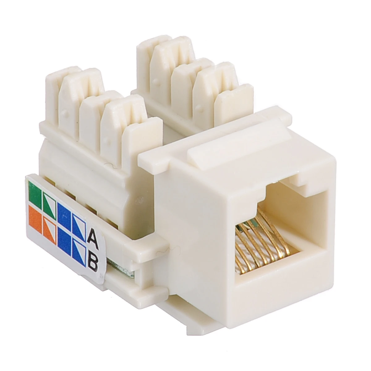 10Pcs CAT5e RJ45 Insert Keystone LAN Coupler Plug Standard Network Module Slot For Internet Ethernet Parts | Компьютеры и офис