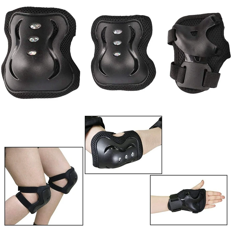 Наколенники налокотники комплект защитного снаряжения для роликов велоспорта