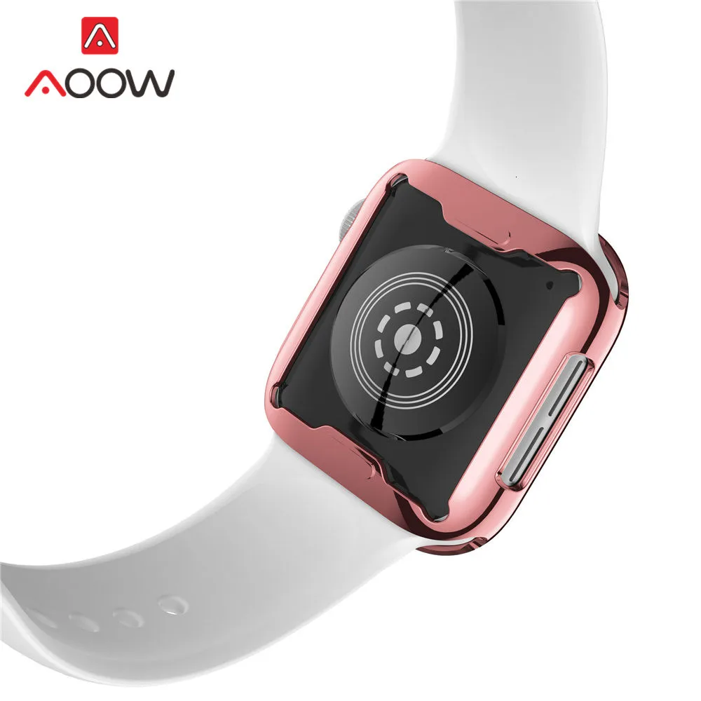 Мягкий ТПУ защитный чехол для экрана iWatch Apple Watch 2 3 4 40 мм 44 мм 38 мм 42 мм прозрачный 360 градусов Полная защита крышка ремешок