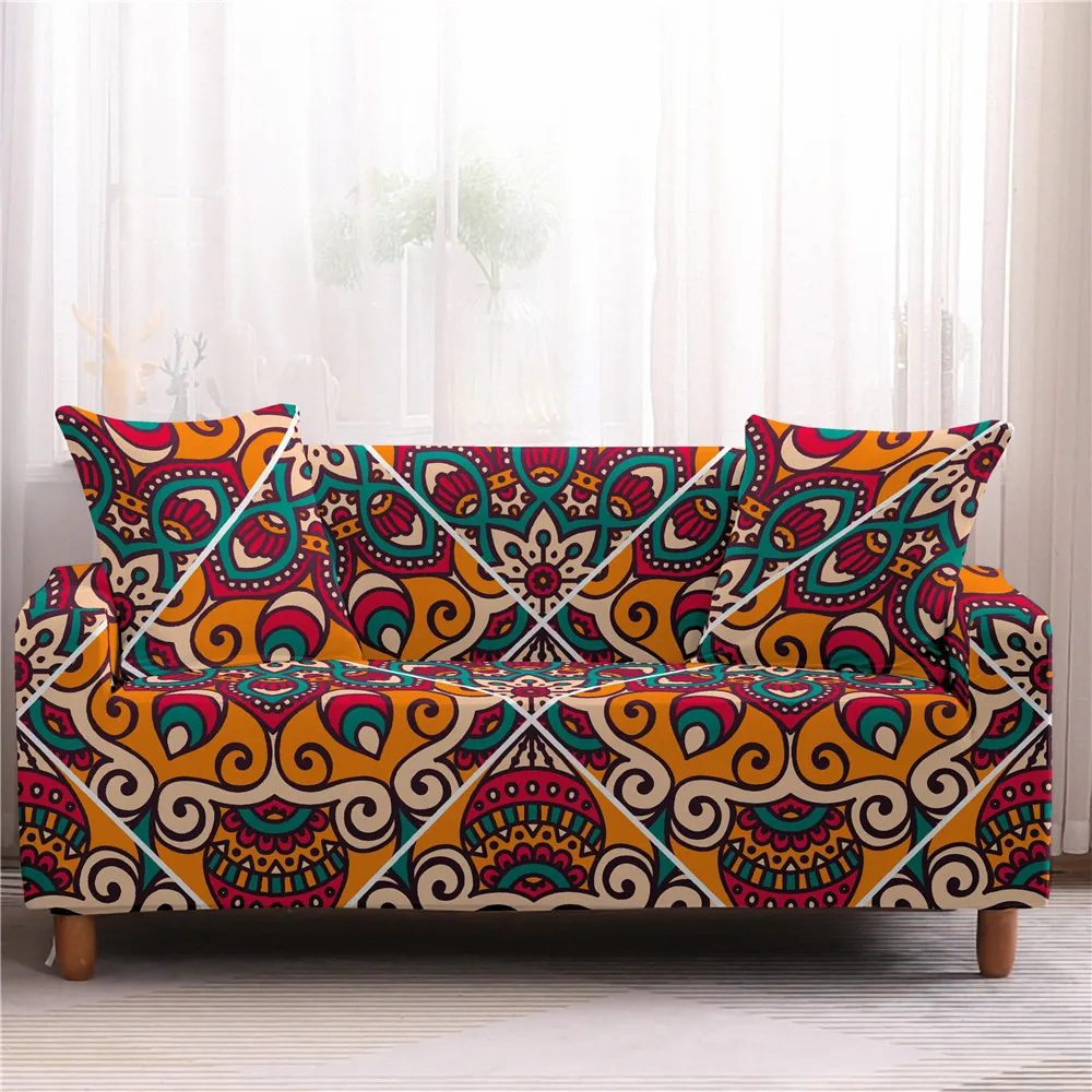 1/2/3 Seater Sofa Slipcover Bohemia универсальные Нескользящие чехлы для диванов полотенце