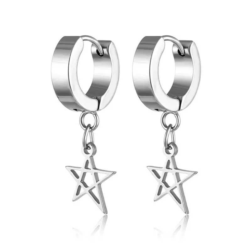 Серьги-гвоздики в Корейском стиле мужские круглые серьги из нержавеющей стали