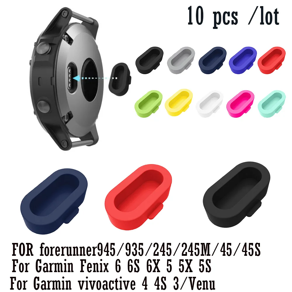 Silicone Dustproof Plug Cover Charger Case for Garmin Fenix 6 6S 6X 5 5X 5S /forerunner 945/935/245/245M/45/45S / Instinct /Venu