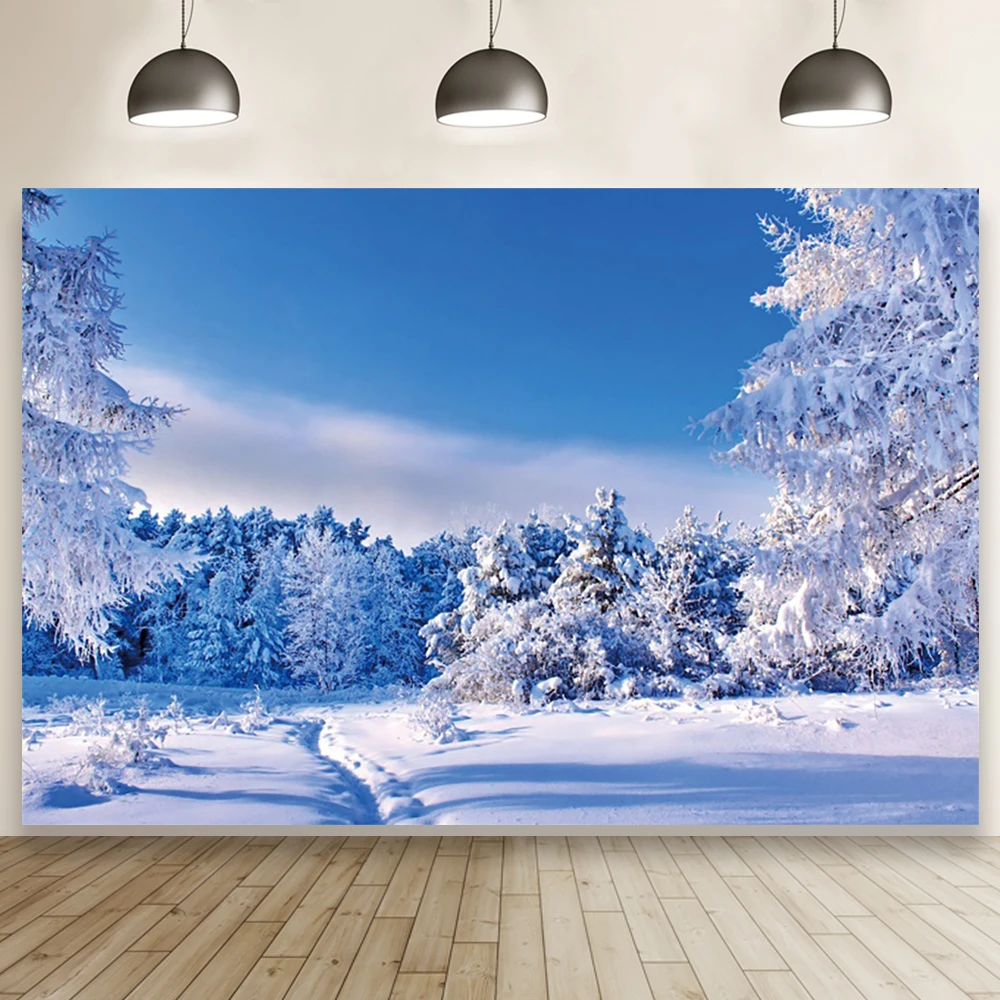 

Laeacco зимняя снежная сцена Рождественская елка естественная сцена комната фотографический фон для фотостудии