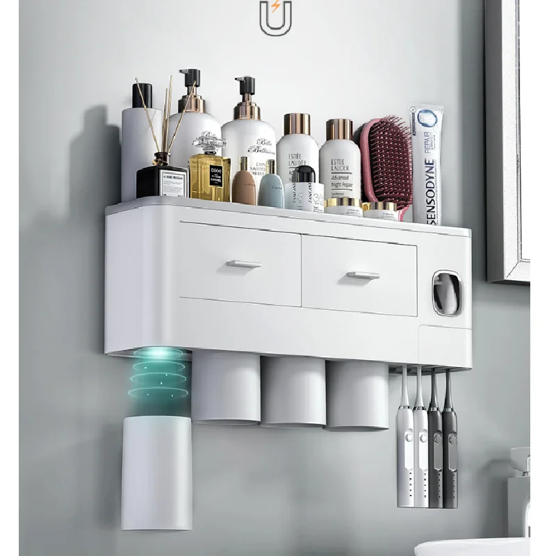 Набор аксессуаров для ванной органайзер держатель зубных щеток Автоматический