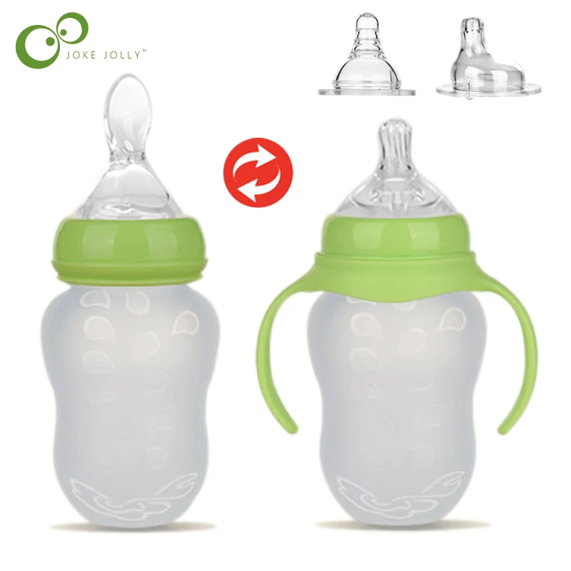 180 мл детские бутылочки и ложка для кормления силиконовые GYH|Бутылки| |
