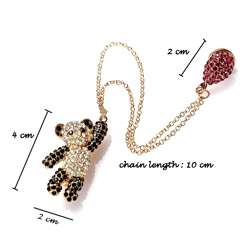 Уникальный со стразами Гигантские панды броши для женщин вечерние животное