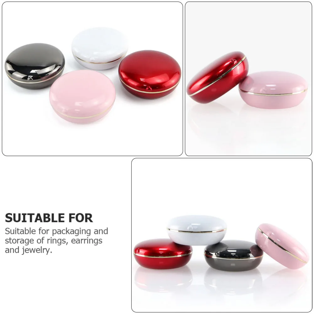 

1Pc Decorative Storage Box LED Light Jewelry Case Ring Displaying Box (Red)