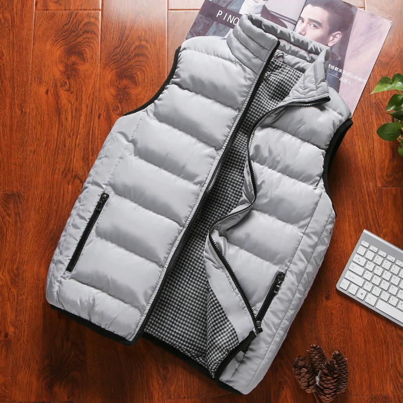 Теплый жилет, куртка, мужской брендовый жилет без рукавов, куртка, мужской ветрозащитный жилет, жилет для пары, пальто, Осень-зима, Veste Homme M-5XL