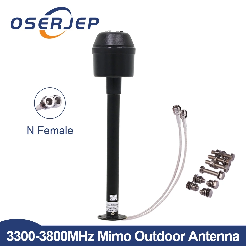 2X27dBi 3300 3800 МГц Mimo антенна подача наружная с 2 * N женский кабель 0 3 м|Антенны для