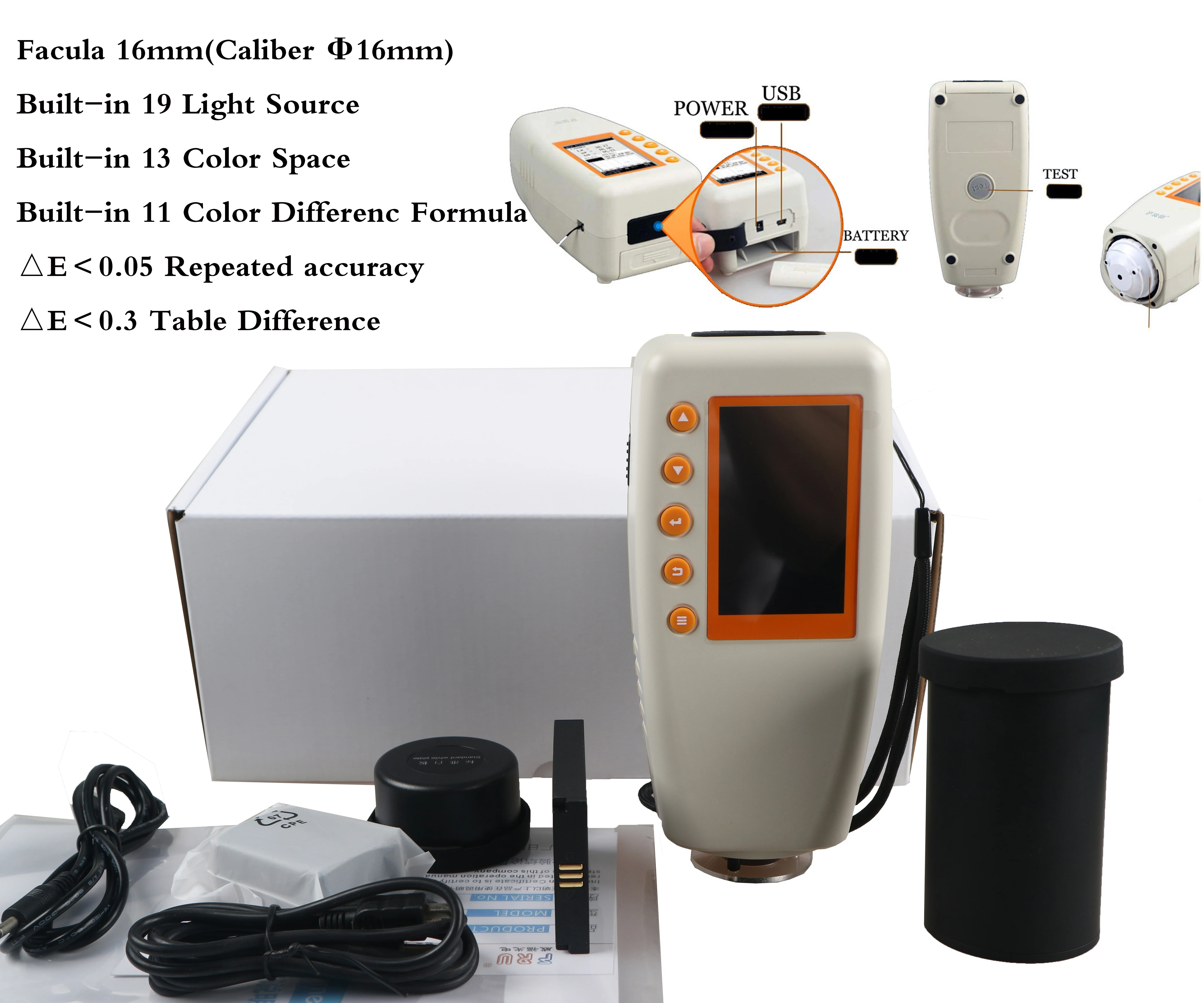 WN700S 16 мм спектрофотометр большого калибра точный цветной анализатор