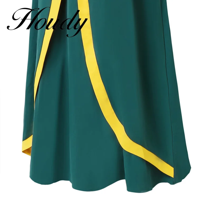 Весенне-летнее женское модное платье в арабском стиле с V-образным вырезом и