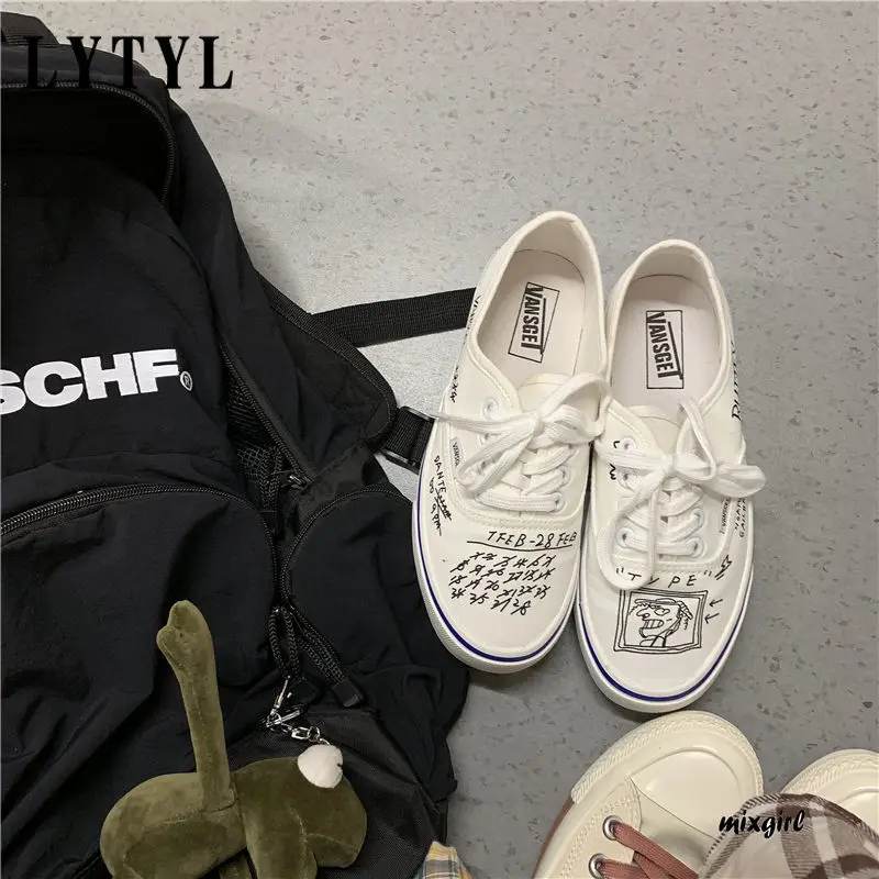 

Shoes Women Sneakers Women's Sports Shoes Casual Tennis ShoesGraffiti Women's Flat Shoes Vintage Vulcanize Shoes B20-162