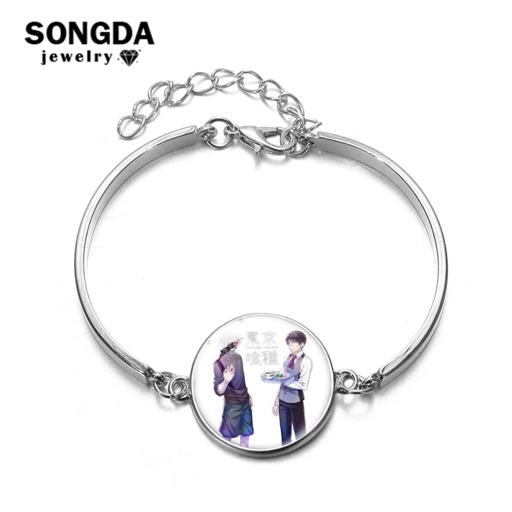 SONGDA одежда с надписью Tokyo Ghoul браслеты мужской ручной работы металлический