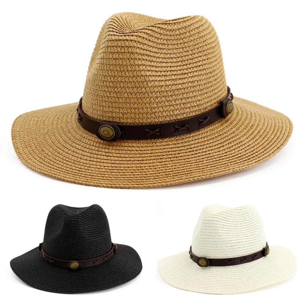 Горячая Распродажа Женская Мужская Fedora Мужская Гангстерская шляпа женская летняя пляжная шляпа соломенная шляпа-Панама