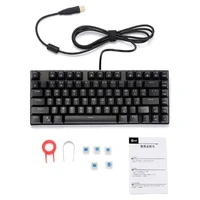 russian keyboard usb wired rgb backlight mechanical keyboard 81 keys blue switches gaming keyboard z88