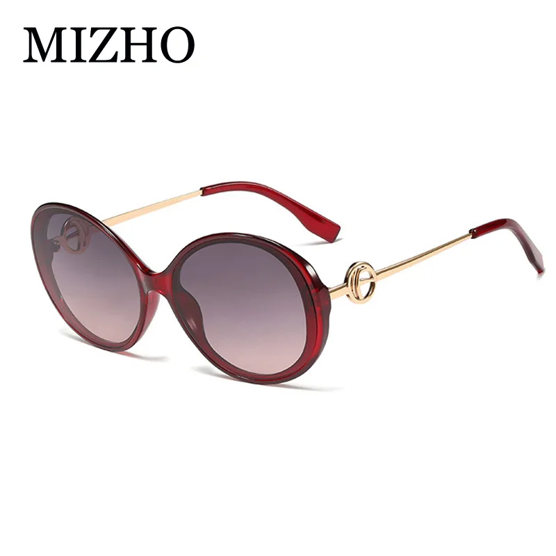Модные Овальные Солнцезащитные очки MIZHO 2020 женские роскошные брендовые
