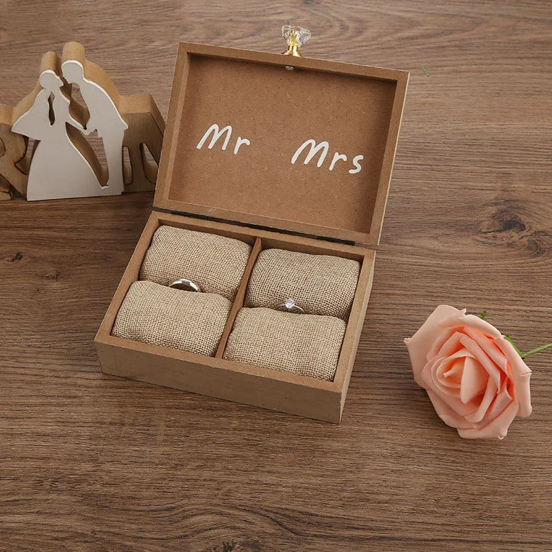 

Wedding Ring Box Jewelry Box Decoration Log Wedding Decoration Creative Ring Box Storage Box Anniversary