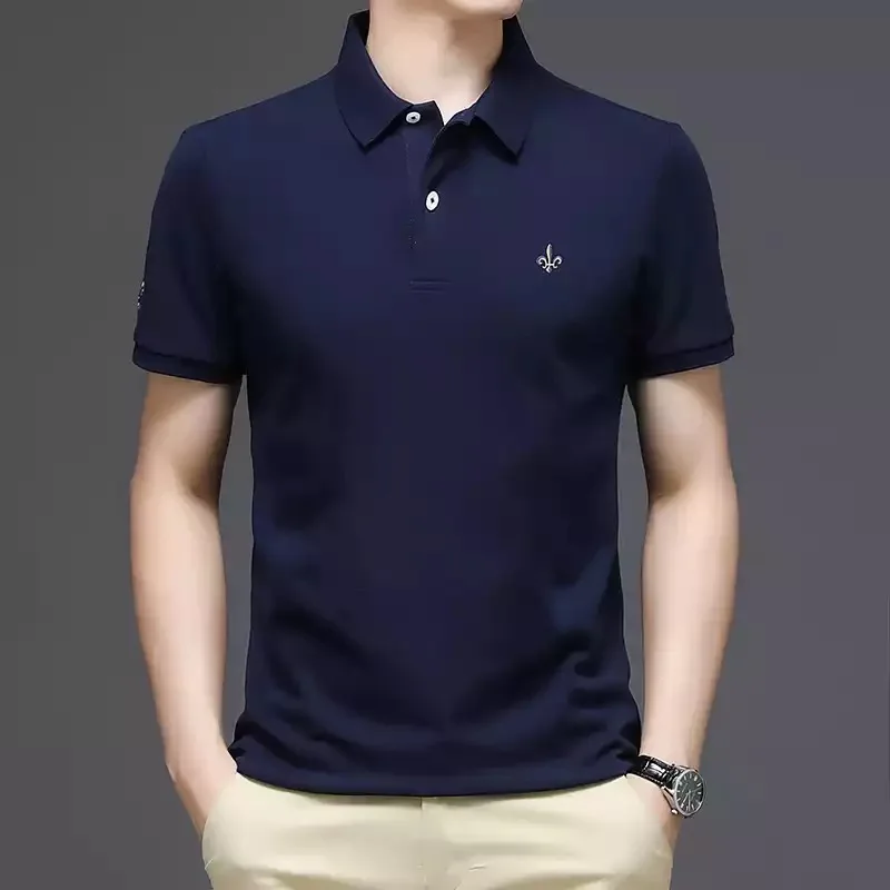 100% хлопок! Высококачественная вышитая Мужская модная Молодежная Футболка с