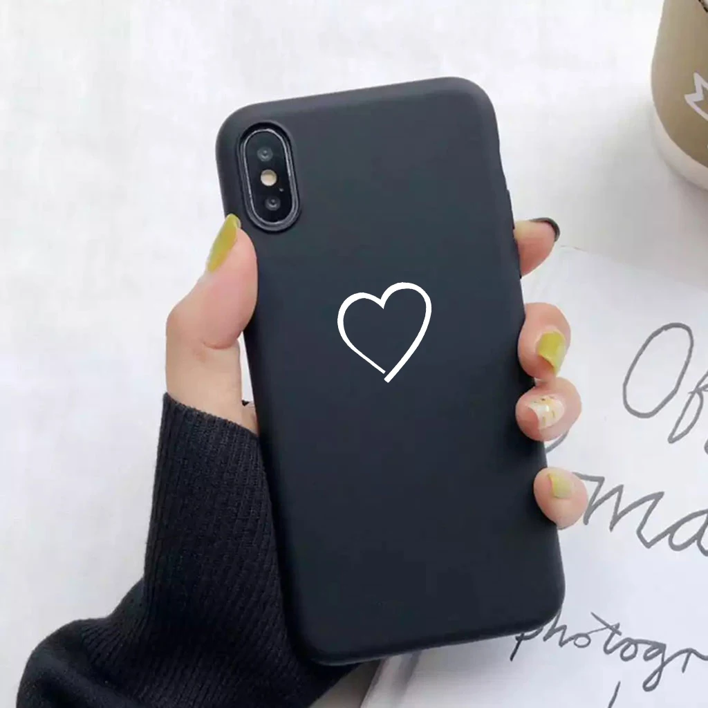 Милые принты сердце любовь жидкий силиконовый чехол для iphone x xr xs max 8 plus 7plus 7