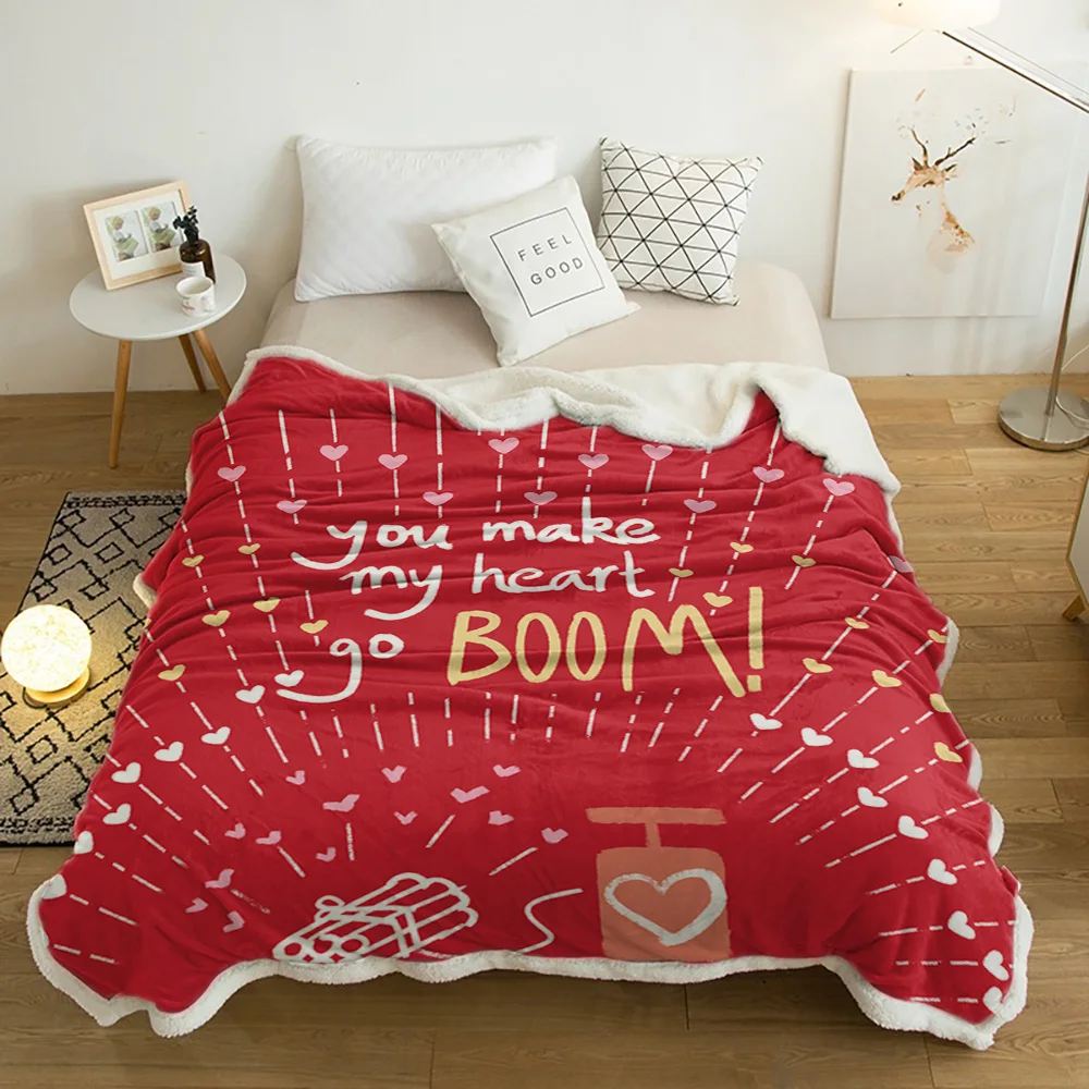 Одеяло Love Bomb Boom Флисовое одеяло с цветочным рисунком для детей диване девочек