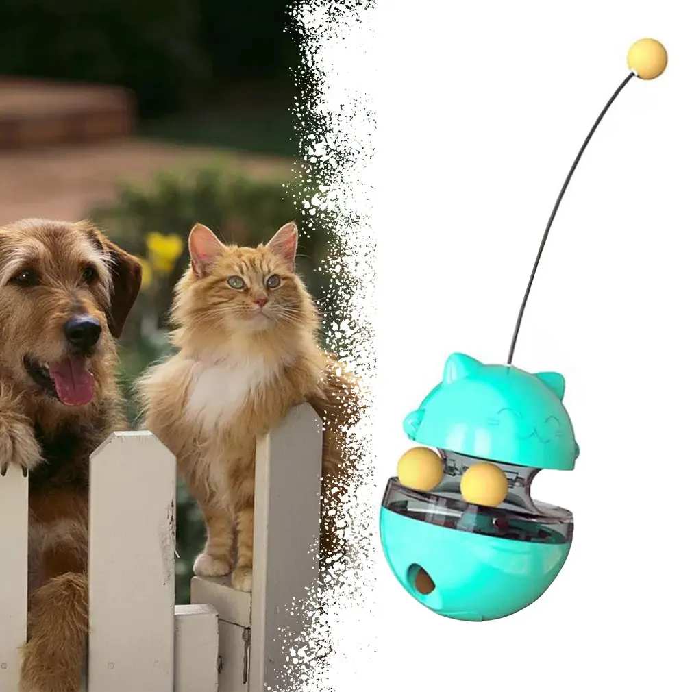 

Funny Tumbler Cat Toy With Cat Stick Treat Leaking Toy for Cats Kitten Self-Playing Puzzle Interactive Cat Toys Pet Products
