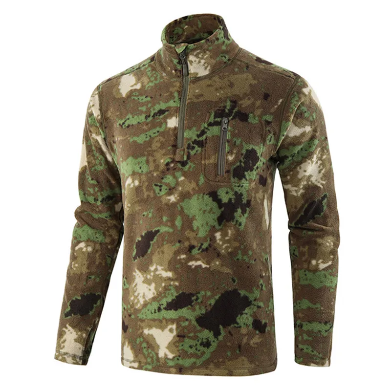 

Men's Thermal Fleece Military Tactical Jacket Autumn Winter Outdoor Sport Hiking Camping Soft Shell Pullover Training Jackets