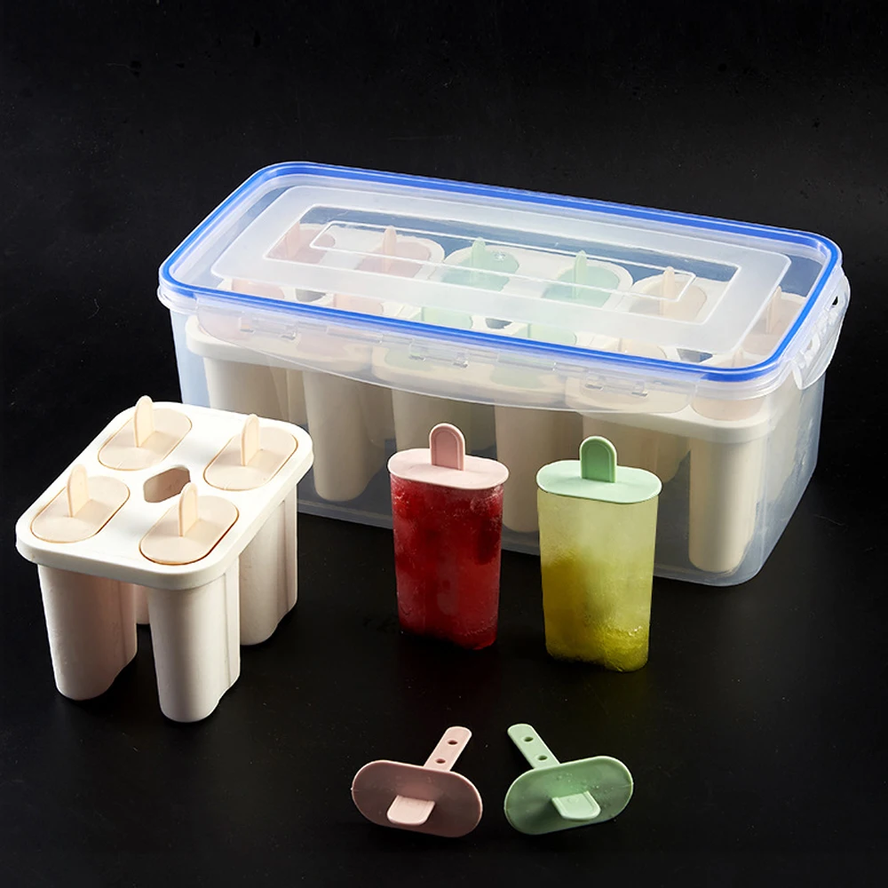 

Ice cream mold household popsicle popsicle ice cream ice cube box with lid sealed homemade quick freezer Ice Lolly Moulds