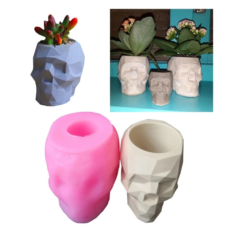 

Skull Flower Pot Candle Mold European and American Classical Characters Scented Candle Material Mold Home Decoration