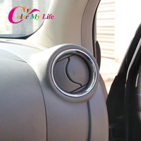 car styling for nissan micra march k13 2011 2012 2013 2014 2015 2016 2017 chrome ac air vent ring cover trim frame accessories