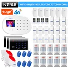 KERUI W20 Tuya умная сигнализация 4G WIFI GSM домашняя безопасность RFID приложение дистанционное управление анти-ПЭТ PIR датчик движения датчик двери сирена