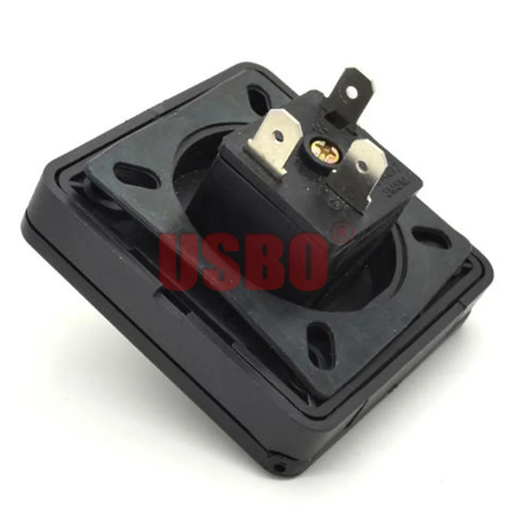 Черная 20A 125V квадратная крышка наружная розетка IP44 американская AC Розетка