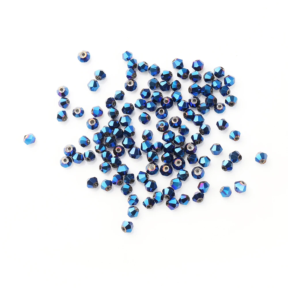 720pcs/bag AAA Top Quality Czech Glass Bicone Loose Beads 4mm Crystal Plated Bead DIY Jewelry Making For Needlework Accessories | Украшения