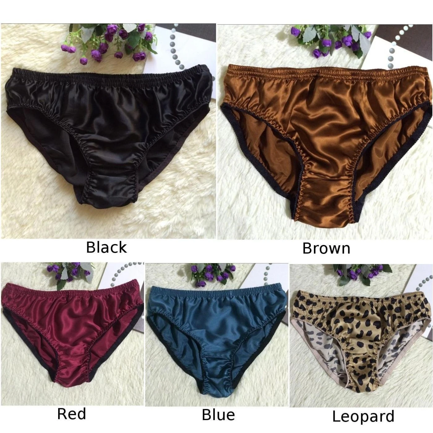 Мужское нижнее белье шелковые мягкие леопардовые трусики сексуальные мужские