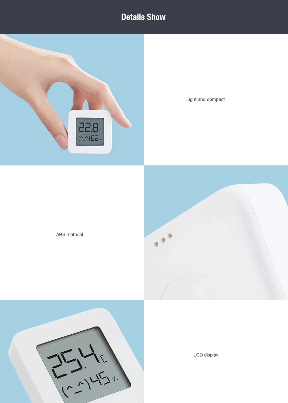 Xiaomi Mijia BT4.0 беспроводные умные электрические цифровые часы для помещений и улицы, гигрометр, термометр, ЖК-измерительные приборы для измерения температуры