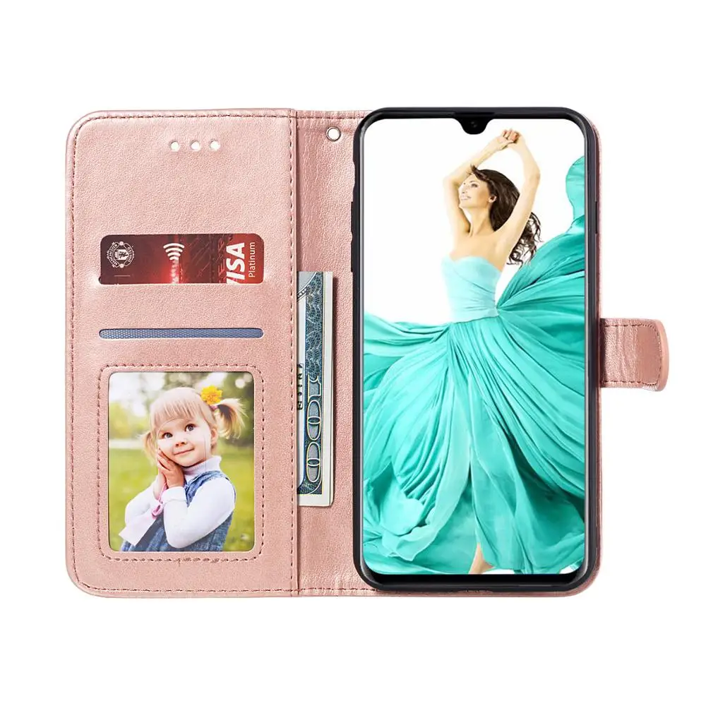 Роскошный чехол кошелек с откидной крышкой для Huawei P30 P20 Nova 4e P Smart Z Y9 Prime 2019 Honor 10 Lite