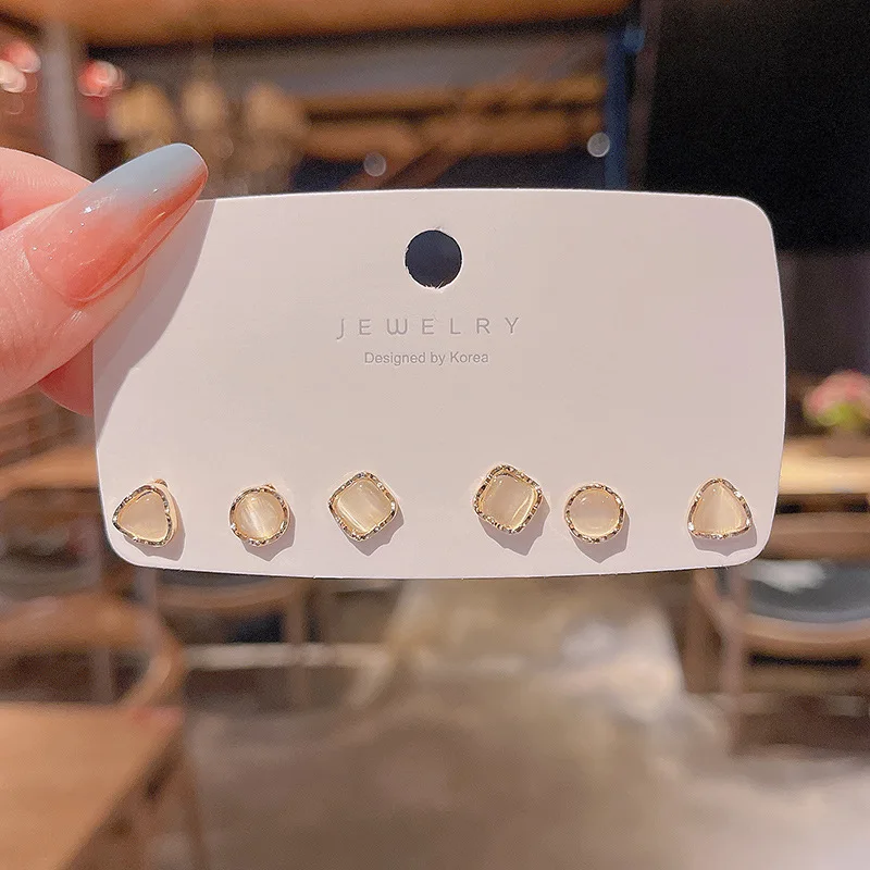 

S925 Silvers Korean Version New Gem Earrings Shiny Design Earring Fashion Jewelry for Women Jewellery