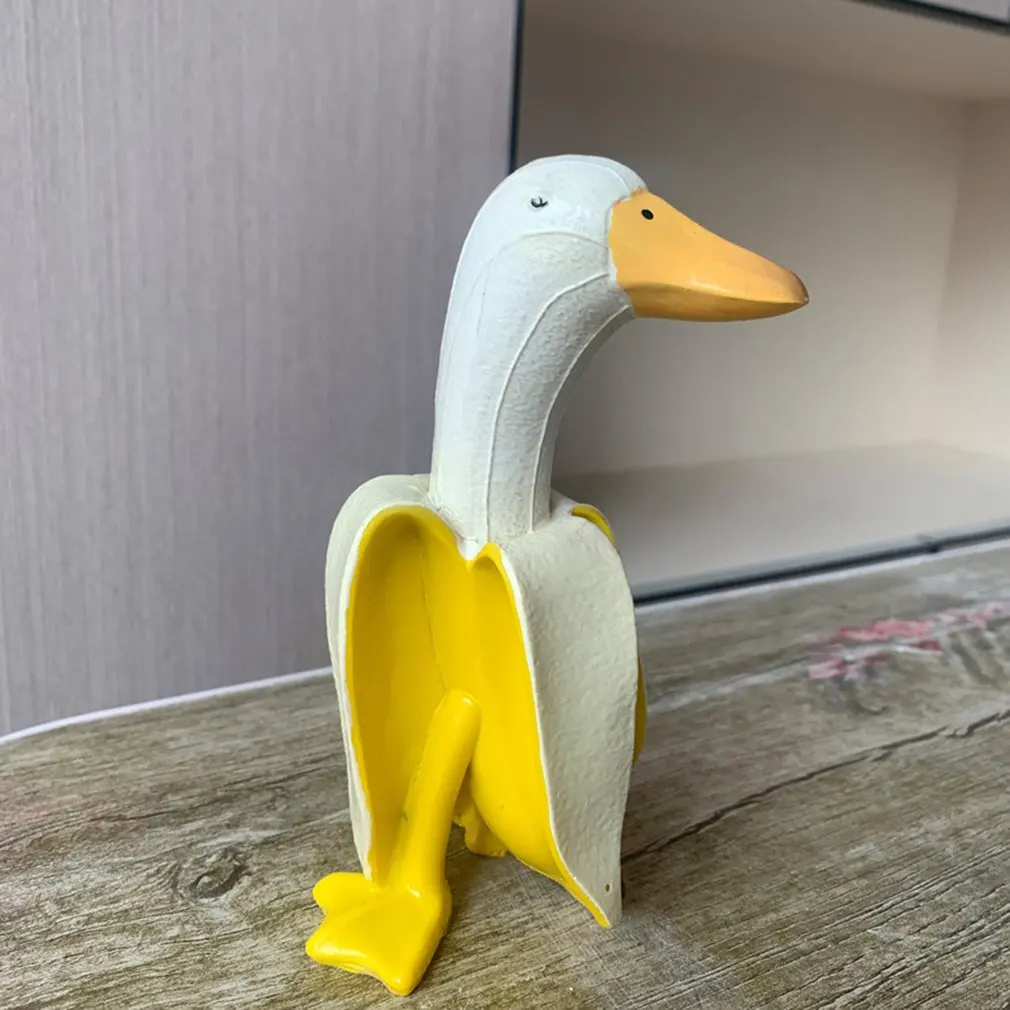 

Banana Duck Sculpture Whimsical Banana Duck Yard Art Creative Art Statue For Garden Yard Outdoor Decor